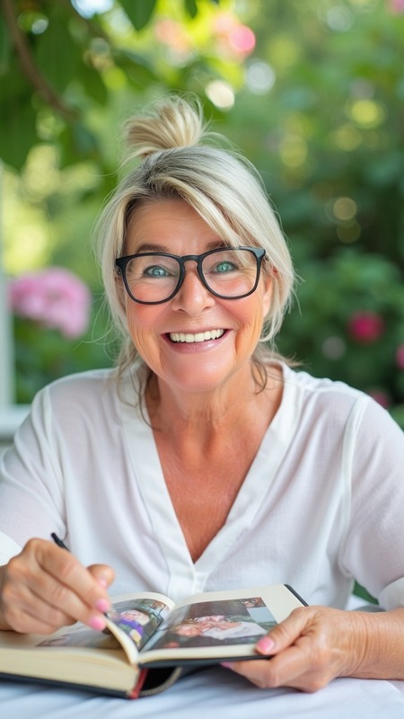 Mit dem KI-Avatar erstelltes Porträt im Garten